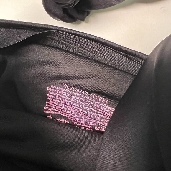 Victoria Secret Large L Forever One Piece Swimsuit Bikini Push Up Ruched Black - Picture 7 of 7